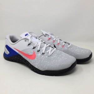 Nike Metcon Mens Training Shoes White Blue Size 14